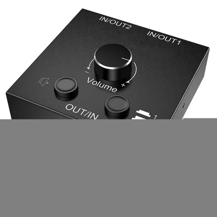 2 Way Audio Switch 3.5mm Audio Selector Headphone Amplifier 2 In 1 Out