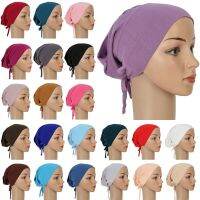 Modal Katun Syal Dalam Jilbab Topi Dalam Wanita Muslim Bandana Beanie Tulang Arab Topi Ninja Perban Syal Kungkus Turban