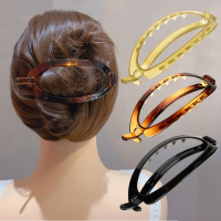 Hollow Duckbill Clip French Temperament Hairclip Oval Hairpin Women S Elegant Hair Accessories