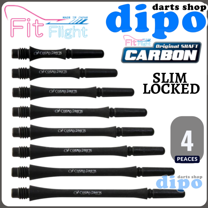 Fit Flight Carbon Slim Locked Dart Shafts - Super X-Short #1 (13.0mm) Black main image 1