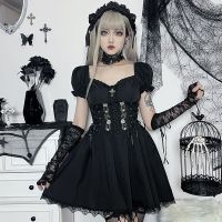 Special for holiday 2023 Internet celebrity new gothic style dark rose heavy industry lace dress party halloween costume