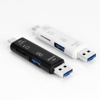 ஐ✖ GloryStar 5 in 1 USB 2.0 Type C / USB / Micro USB SD TF Memory Card Reader OTG Adapter