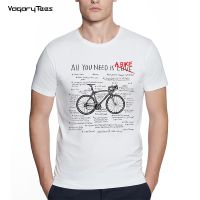 New Summer Men Short Sleeve Hip Hop Casual Tops Funny Bicycle Deconstructed Tees All You Need A Love Bike Letter Print