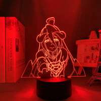 Anime Overlord Led Light for Bedroom Decor Night Light Kids Children Birthday Gift Manga Overlord Albedo 3d Lamp Bedside