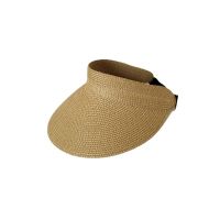 Uniqlo 2023 New summer sunshade peaked cap with large brim empty top straw hat women beach seaside simple open top hat without top sun protection hat UV protection