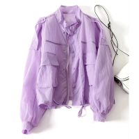 【CC】 2023 New Korean Protection Clothing Coat UV-proof Thin Loose Female Windbreaker Jacket