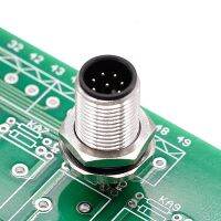 [DE69] PCB Sensor Connector M12แผงด้านหน้า Nut หน้าแปลนซ็อกเก็ต M1216กันน้ำตัวเชื่อมต่อ4 5 8pin สกรูเกลียว Coupling ชายหญิง