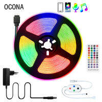 Set COB RGB LED Strip Light Kit Home Decor Phone App Control Music 840LED DC 24V Flexible Ribbon Diode DIY Bluetooth-compatible