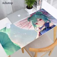 Rushia Hololive Girls Lockside Mouse Pad เกมคอมพิวเตอร์ XL เกมมิ่งขนาดใหญ่ แป้นพิมพ์คอมพิวเตอร์ แผ่นรองโต๊ะคอมพิวเตอร์ แผ่นรองเมาส์แท็บเล็ต