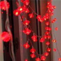 Lennie1 3 Meter 20 Lights Red Chinese Knot Lantern Spring Festival LED String Christmas Wedding New Year Decorations