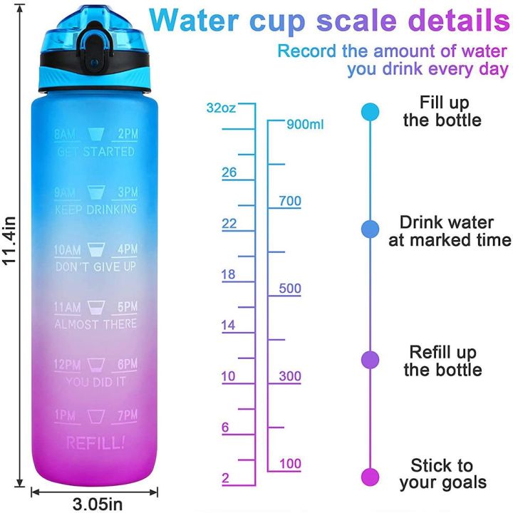 high-end-cups-1llarge-ความจุขวดน้ำสร้างแรงบันดาลใจขวดเครื่องดื่มที่มีเครื่องหมายเวลา-bpa-freegym
