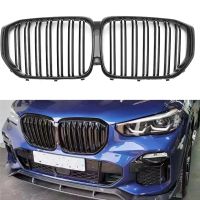 สำหรับ BMW G05 X5 30d 40i 50i 2019-2022ด้านหน้ากระจังหน้าย่างประสิทธิภาพเคลือบเงาสีดำรถบนกันชนฮู้ดตาข่ายตารางชุด