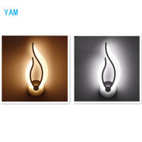 LED Light Modern Wall Lamp Acrylic Sconce 10W AC90-260V Flame Shape Indoor Bathroom Bedroom Living Room Hallway Art Decoration