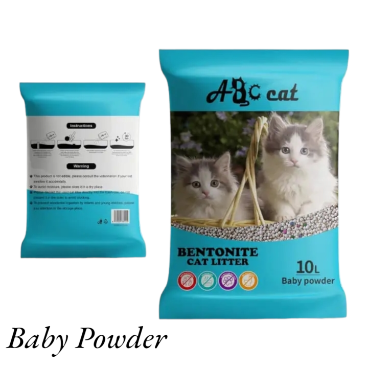 ABC Bentonite Cat Litter Baby Powder Scent (10L and 1.5 kg repacked) Lazada PH