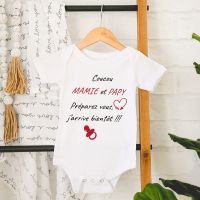 Hello Grandma/Grandpa Prepare Yourself Newborn Bodysuit Im Coming Soon Baby Clothes Pregnancy Announcement Infant Romper Outfit