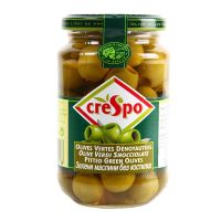 มะกอกเขียวไม่มีเมล็ด ในน้ำเกลือ เกรสโป ขนาด 333กรัม Crespo Pitted Green Olives 333 G