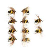 【hot】☇▧ 10PCS Color Bumble Bee/Ant Bait Fly Trout Fishing Lures Insect Artificial Treble Hooks