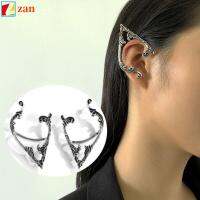 ZAN Party Halloween Goth Silver Color No Piercing Elf Ear Clip ต่างหู Ear Cuff Punk Fairy