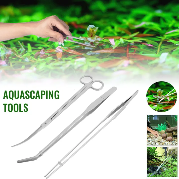 NANRUO Aquatic Plant Tweezer Cleaner Scissor Aquascaping Tool Aquarium