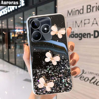 เคสมือถือสำหรับฝาหลัง C51 Realme ประกายดาวดวงจันทร์ซิลิโคนนิ่มใสรูปผีเสื้อกันการตกสำหรับ Realme C51เคสใส่โทรศัพท์