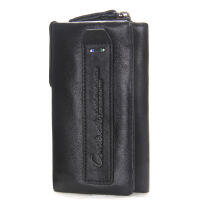 Men Wallet Genuine Leather Car Key Ring Pouch Keys Coin Purse Case Key Holder Wallet Organizer Keychain Bag Small Portfolio