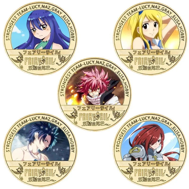 Fairy Tail Badges Lucy Natsu, Anime Fairy Tail Natsu Lucy