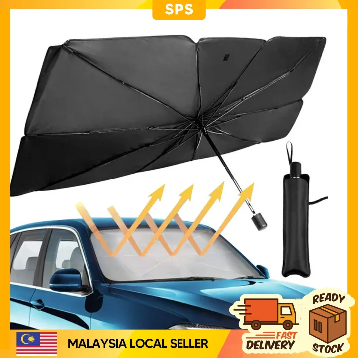 SPS CAR WINDSHIELD UMBRELLA/CAR SUNSHADE UV PROTECTOR/FRONT WINDOW HEAT ...