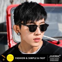 【hot sale】✥❣☽ D03 (JIUERBA) Western Fashion Vintage Style Sunshade Sunglasses Metal Half Frame Square Anti Blue Light Eyeglasses Photochromic Sunglasses