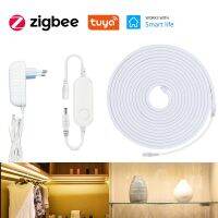 Tuya Zigbee 12V Neon LED Strip 1M 2M 3M 4M 5M โคมไฟหรี่แสงได้กันน้ำ Warmwhite สีขาว3000-6500K Fr Alexa Home Assistant