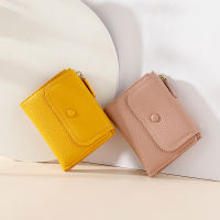 Dompet Koin มีซิปใหม่สำหรับผู้หญิงกระเป๋าสตางค์ใบสั้นลายหินอเนกประสงค์กระเป๋าเก็บบัตรมีสไตล์