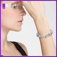 PETI JEWELLERY 2PCS โซ่เชือกปรับได้ สร้อยข้อมือคริสตัลหลากสี หรูหราสุดหรู ละเอียดอ่อนและละเอียดอ่อน สร้อยข้อมือลูกบาศก์ แฟชั่นสำหรับผู้หญิง คริสตัลคริสตัลคริสตัล ห่วงโซ่ข้อมือ สาวๆ