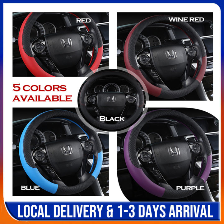 15 Inch Universal Car Steering Wheel Cover Top PU Leather Steering