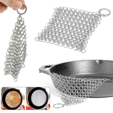 Most Flexible Cast Iron Scrubber 316l Chainmail Scrubber Easy To