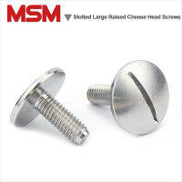 10 Pcs Stainless Steel Slotted Large Raised Cheese Head Screws Extra Large Slotted Truss Round Head Bolt Pan Screw M2 M2.5 M3 M5