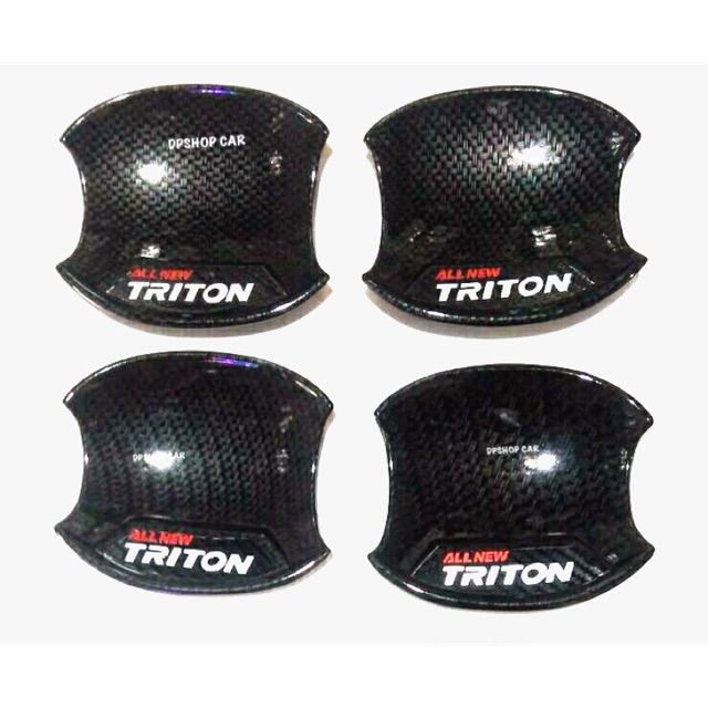 ราคาถูกที่สุด-เบ้ารองมือเปิด-triton-ไทรทันใหม่-ปี-2015-2020-ลายเคฟล่า-ทรงกล-ตกแต่งรถยนต์-ยานยนต์-คิ้วฝากระโปรง-เบ้ามือจับ-ครอบไฟท้ายไฟหน้า-หุ้มเบาะ-หุ้มเกียร์-ม่านบังแดด-พรมรถยนต์-แผ่นป้าย