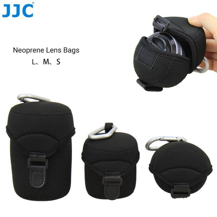 Official shipment JJC Deluxe Neoprene Lens Case Lens Pouch Bag For