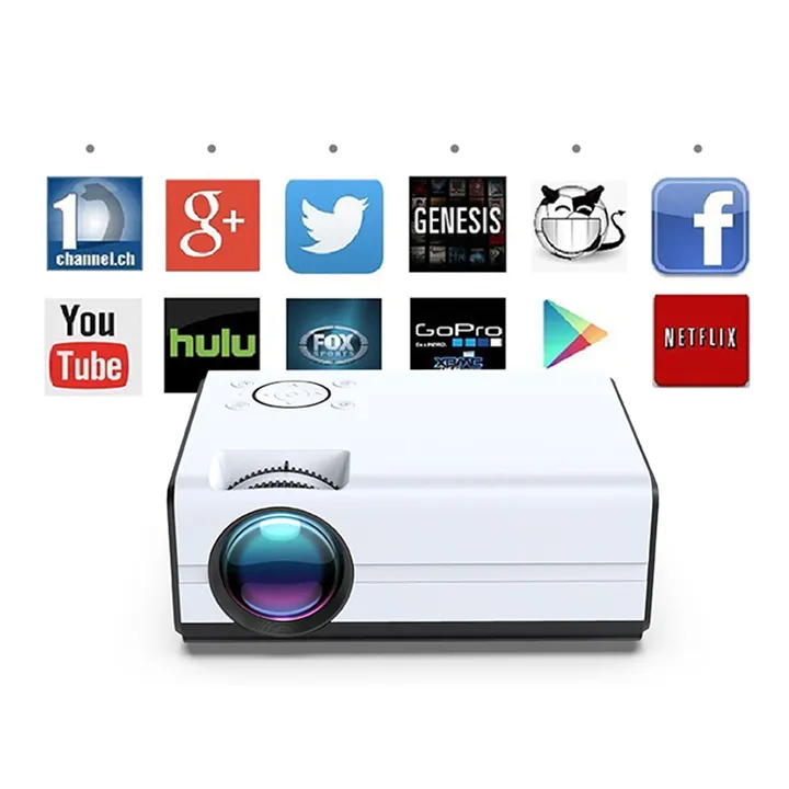 ?[Local delivery] 2023 Android  original intelligent projector with  Wifi and Bluetooth 1080P 4K Lumos projector Mini portable LED home office  online classroom T01 projector with YouTube NETFLIX program | Lazada PH