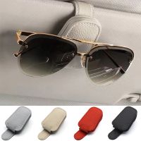 Magnetic Leather Eyeglass Hanger Clip Universal Car Sunglasses Holder Magnetic Eyeglass Hanger Clip For Cars Ticket Card Clip