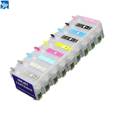 9pcs  for Epson P600 surecolor P600 refillable cartridges with auto reset chips T7601 Ink Cartridges