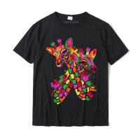 Watercolor Giraffe Lover Funny Giraffe Print Women Gift T-shirt Casual Tops Shirt For Men Slim Fit Cotton T Shirts Casual - lor-made T-shirts XS-6XL