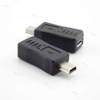 1pcs Portable Micro USB Female to Mini USB Male Plug Jack Adapter Connector Charger Converter Black  Adaptor YB1TH