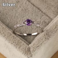 Popular in Europe and America fashion 925 sterling silver high precious rattan Ring Platinum zircon mysterious Amethyst jewelry