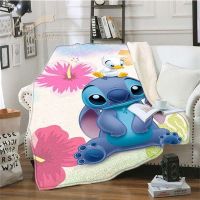 Cover For Kids Child Adults Plaid Soft Warm Plush Gift Bedding Home Decoration Stitch Throw Blanket Cute Cartoon