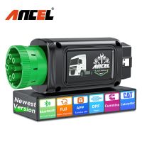 ☏✑ ANCEL HD100 Heavy Duty Truck Scanner Bluetooth DPF Regen Full Systems Car Diagnostic Tool for Cummins Caterpillar 9/12 Pin