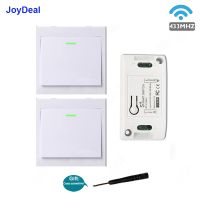 433 MHz Wireless Smart Switch Receiver 86 Wall Panel Transmitter AC 110V 220V 1CH Smart Home RF Remote Control Wall Light Switch