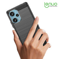 Lenuo เคสสำหรับ Xiaomi นิ่มมือถือ TPU ป้องกันการน็อค5G คาร์บอนเคสซิลิโคนคาร์บอนไฟเบอร์ลาย Poco F5 5G เคสฝาหลัง