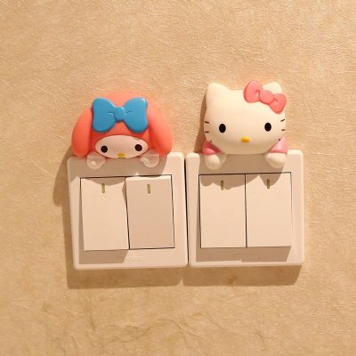 ✶ Cartoon Home Bedroom Creative Cute Switch Stickers Wall Socket Cover Decoration Protective 3D Three-Dimensional