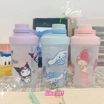 Sanrio Cinnamoroll My Melody Water Bottle for Kids Plastic Tea Cup Summer  New Cartoon 550ml High Capacity Sports Starbucks Cups