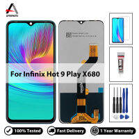 100% ทดสอบสำหรับ Infinix Hot 9 Play X680จอแสดงผล LCD Touch Digitizer Assembly สำหรับ Infinix X680B X680C LCD เปลี่ยนอะไหล่ซ่อม + เครื่องมือ