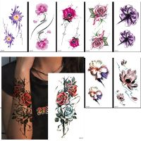 Sexy Body Arm Leg Tattoo Fashion Fake Sleeve Sticker Sketch Tattoo Stickers Waterproof Realistic Temporary Tattoos Floral Stickers